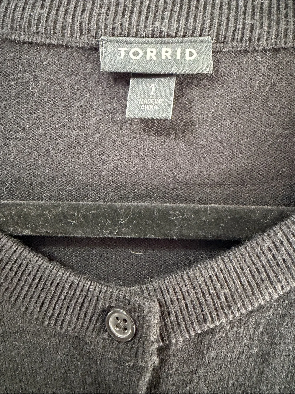 Torrid Black Ribbed Button Cardigan - Picture 2 of 3